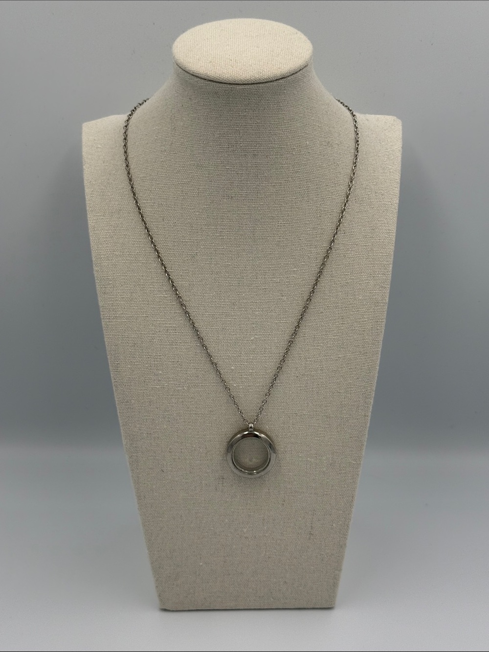 Boutique Silver Tone Window Pendant Necklace